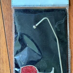 Red Rhinestone Purse Hook